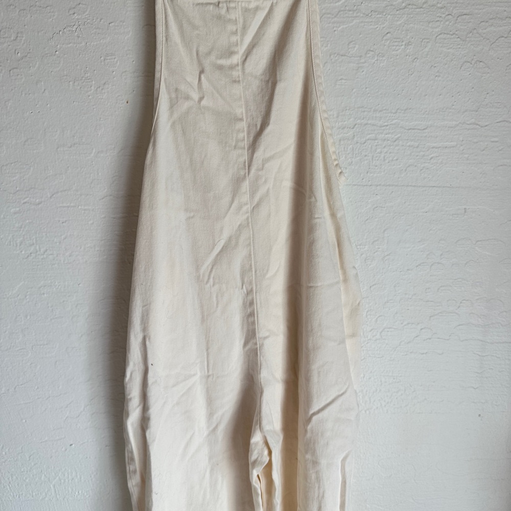 White Jumpsuit Overalls- Suunday - Sustainable